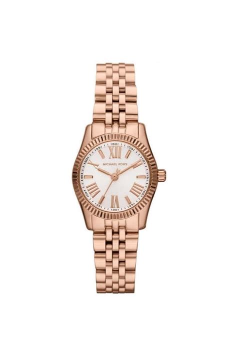 michael kors petite rose gold watch|rose gold mk watch women's.